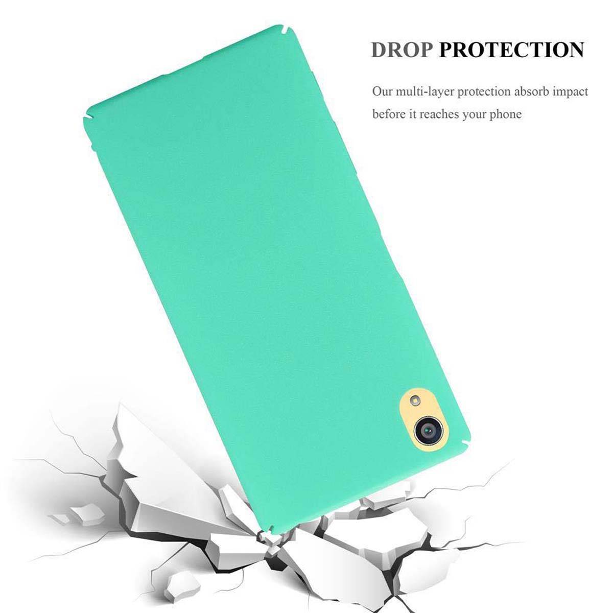 Cadorabo Schutzhülle für Sony Xperia Z5 PREMIUM Hülle in Grün Etui Hard Case Handyhülle Cover