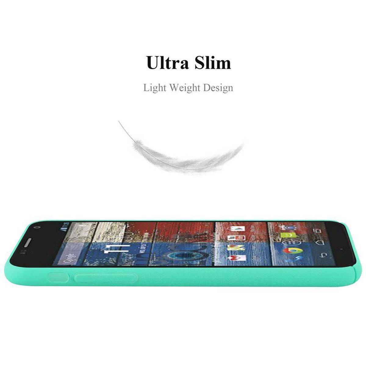 Cadorabo Schutzhülle für Motorola MOTO G2 Hülle in Grün Etui Hard Case Handyhülle Cover