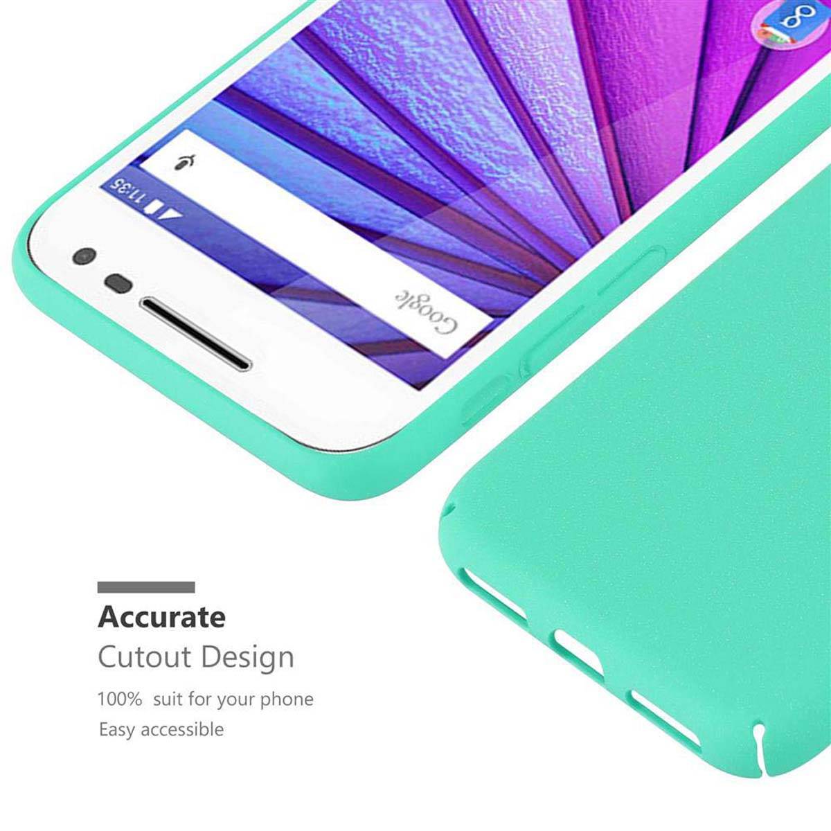 Cadorabo Schutzhülle für Motorola MOTO G3 Hülle in Grün Etui Hard Case Handyhülle Cover