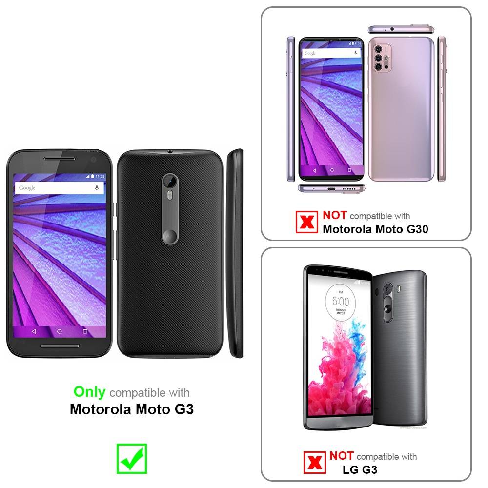 Cadorabo Schutzhülle für Motorola MOTO G3 Hülle in Grün Etui Hard Case Handyhülle Cover