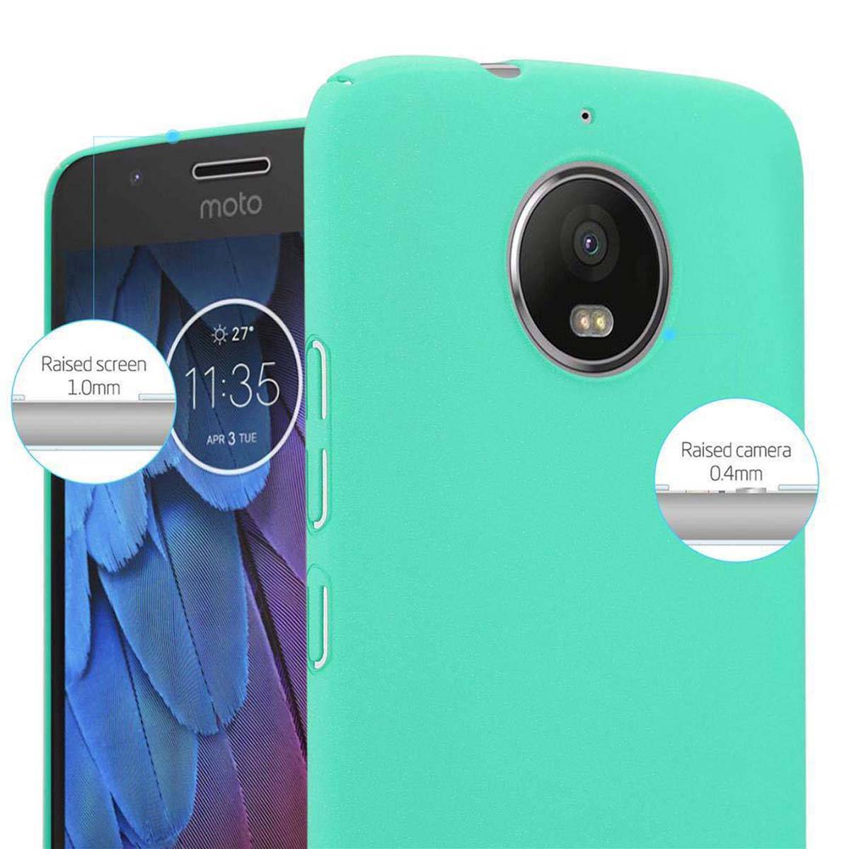 Cadorabo Schutzhülle für Motorola MOTO G5S Hülle in Grün Etui Hard Case Handyhülle Cover