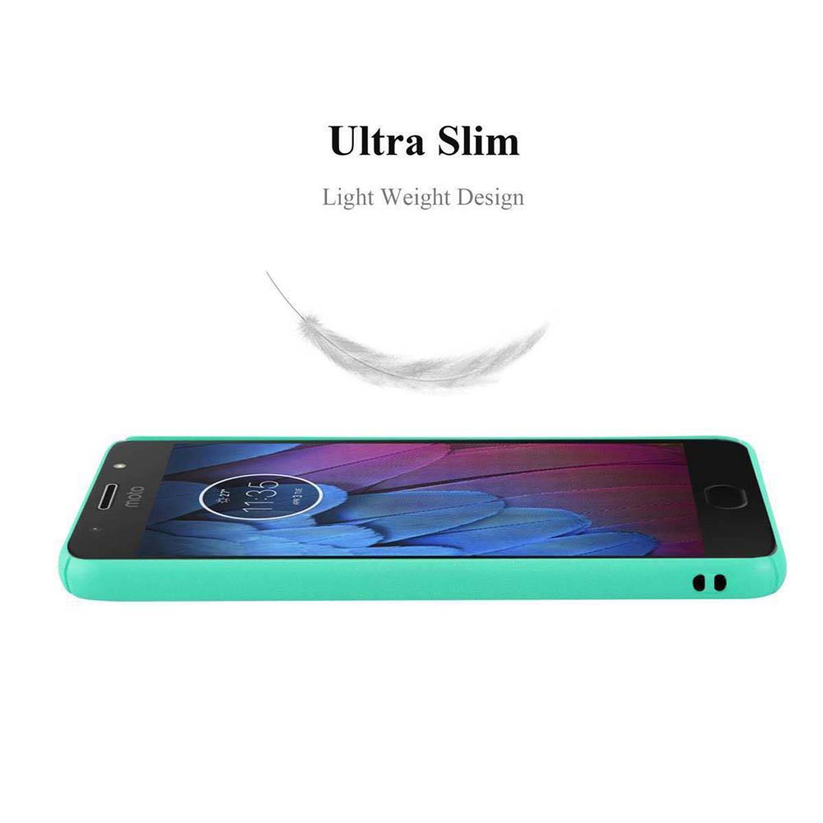 Cadorabo Schutzhülle für Motorola MOTO G5S Hülle in Grün Etui Hard Case Handyhülle Cover