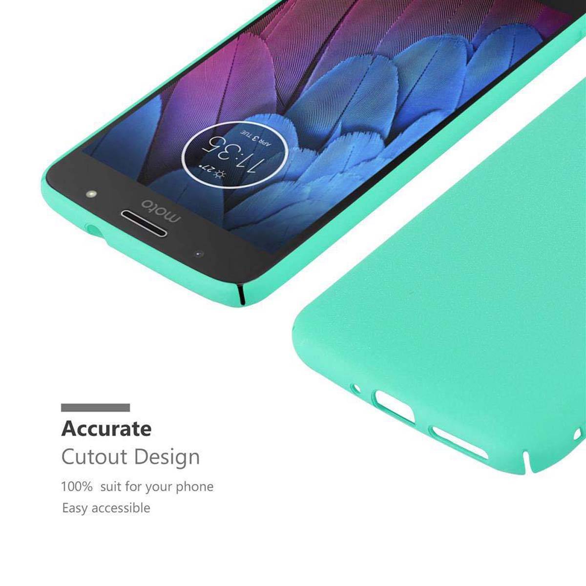 Cadorabo Schutzhülle für Motorola MOTO G5S Hülle in Grün Etui Hard Case Handyhülle Cover