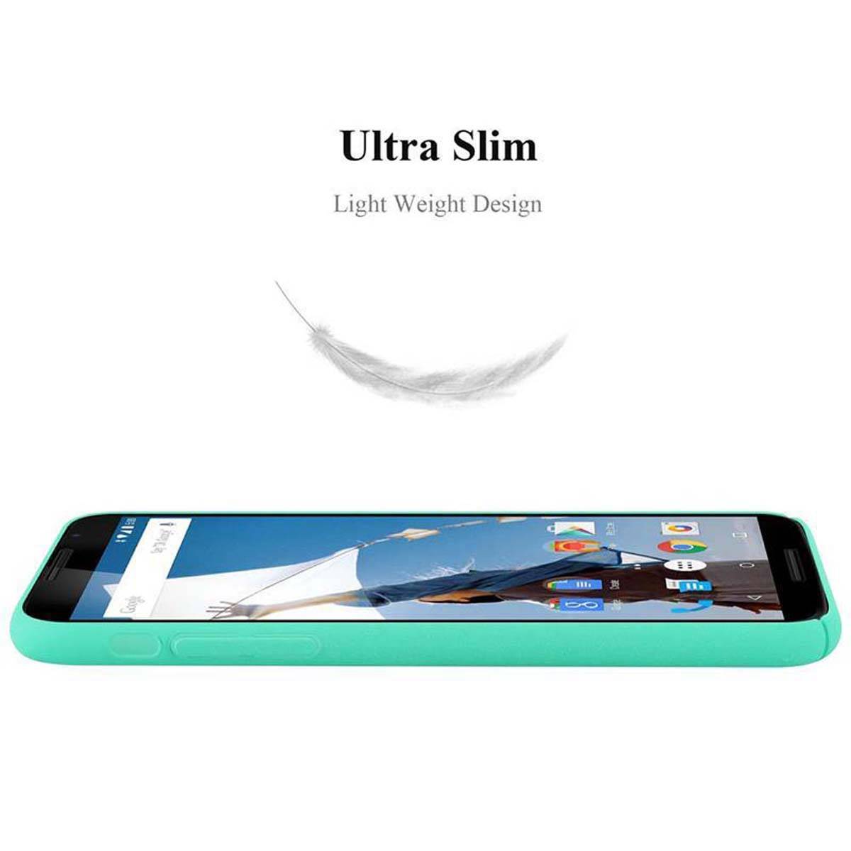 Cadorabo Schutzhülle für Motorola Google NEXUS 6 Hülle in Grün Etui Hard Case Handyhülle Cover