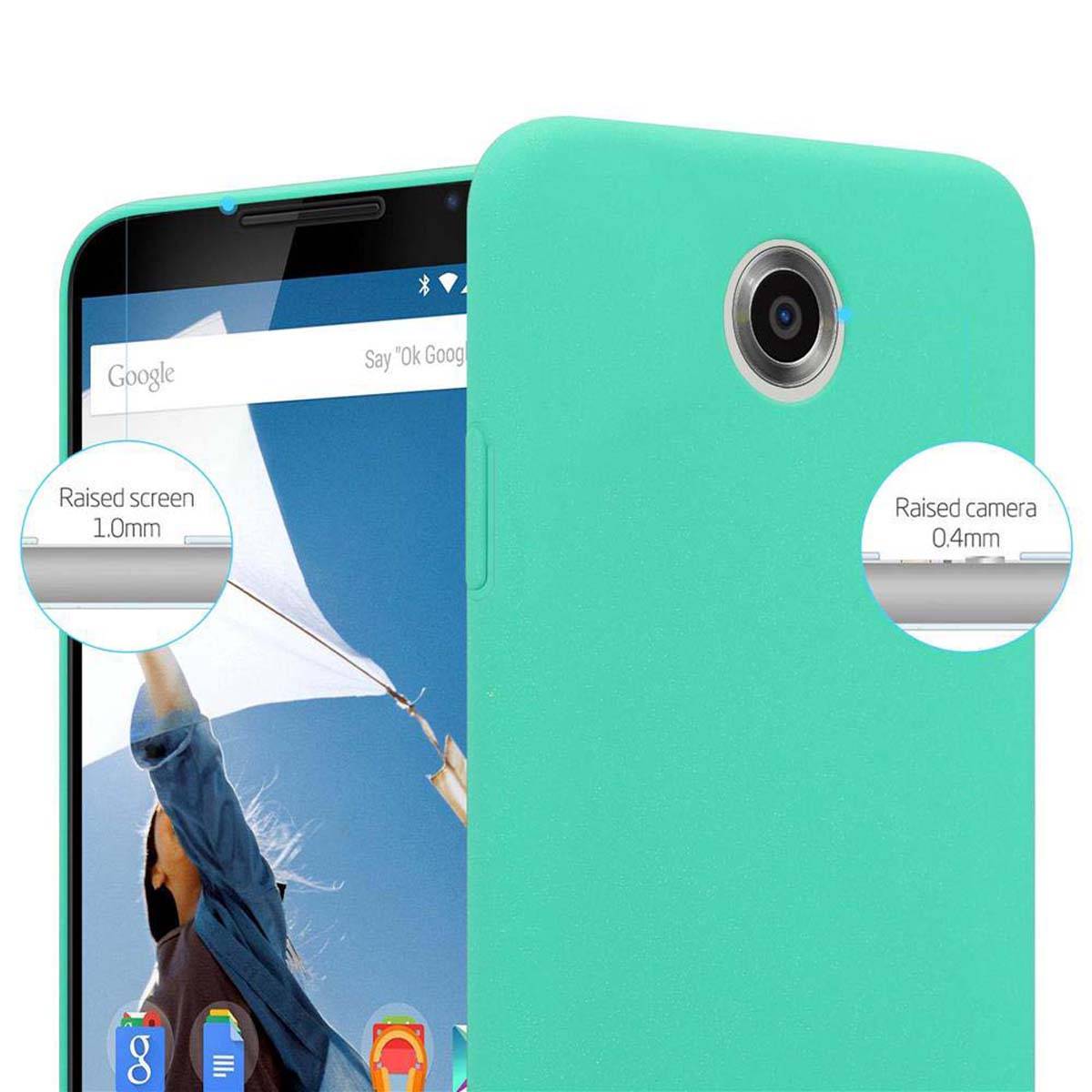 Cadorabo Schutzhülle für Motorola Google NEXUS 6 Hülle in Grün Etui Hard Case Handyhülle Cover