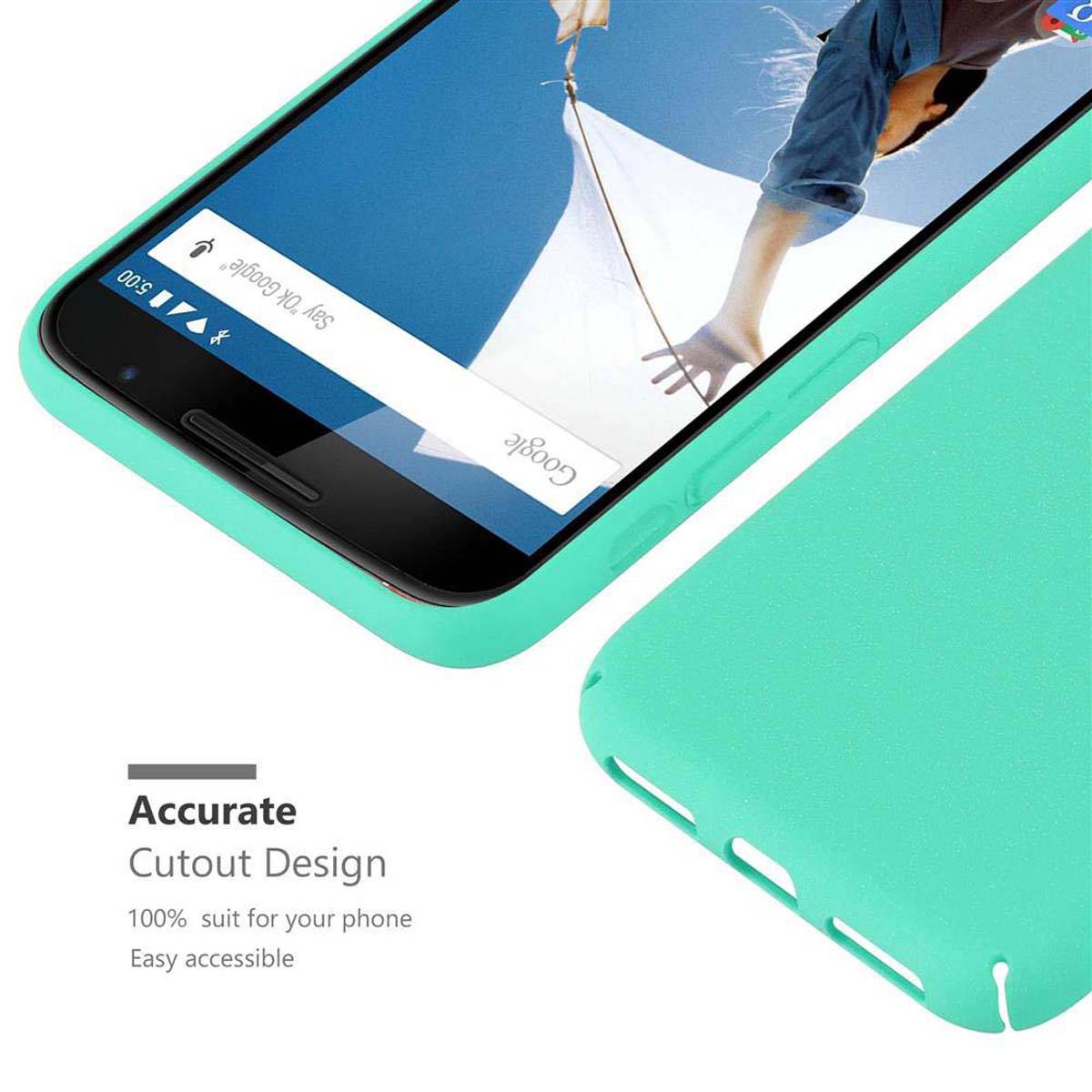 Cadorabo Schutzhülle für Motorola Google NEXUS 6 Hülle in Grün Etui Hard Case Handyhülle Cover