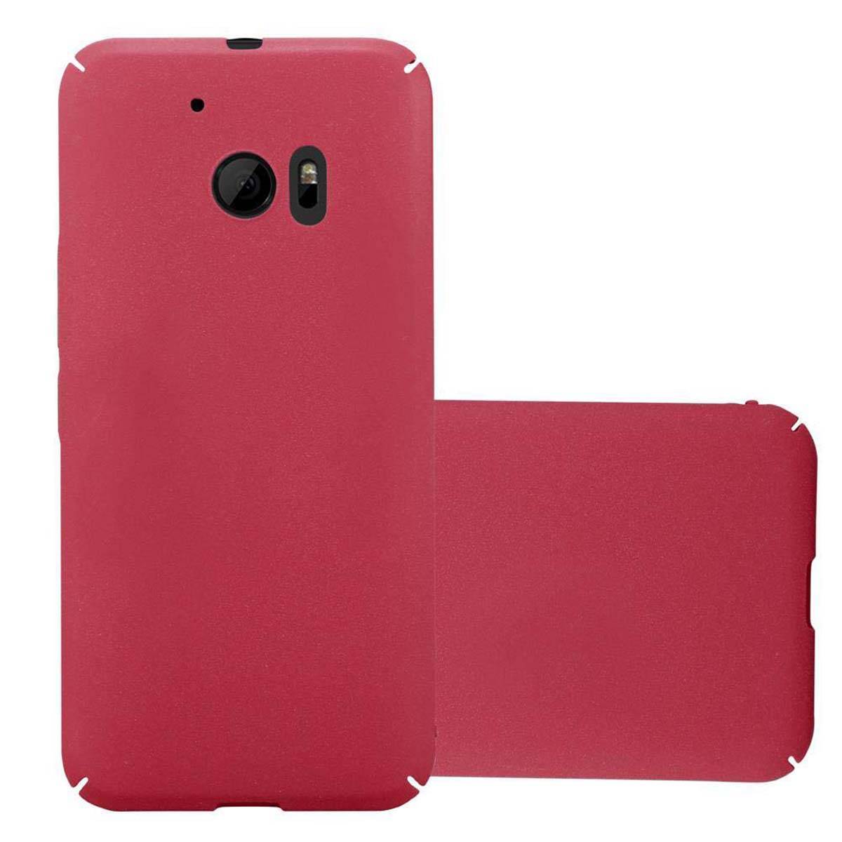 Cadorabo Schutzhülle für HTC ONE M10 Hülle in Rot Etui Hard Case Handyhülle Cover