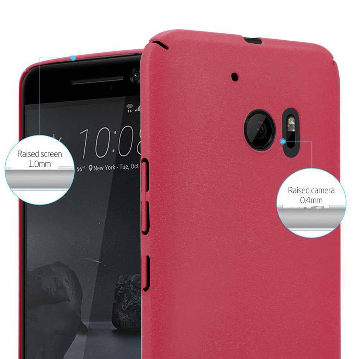 Cadorabo Schutzhülle für HTC ONE M10 Hülle in Rot Etui Hard Case Handyhülle Cover
