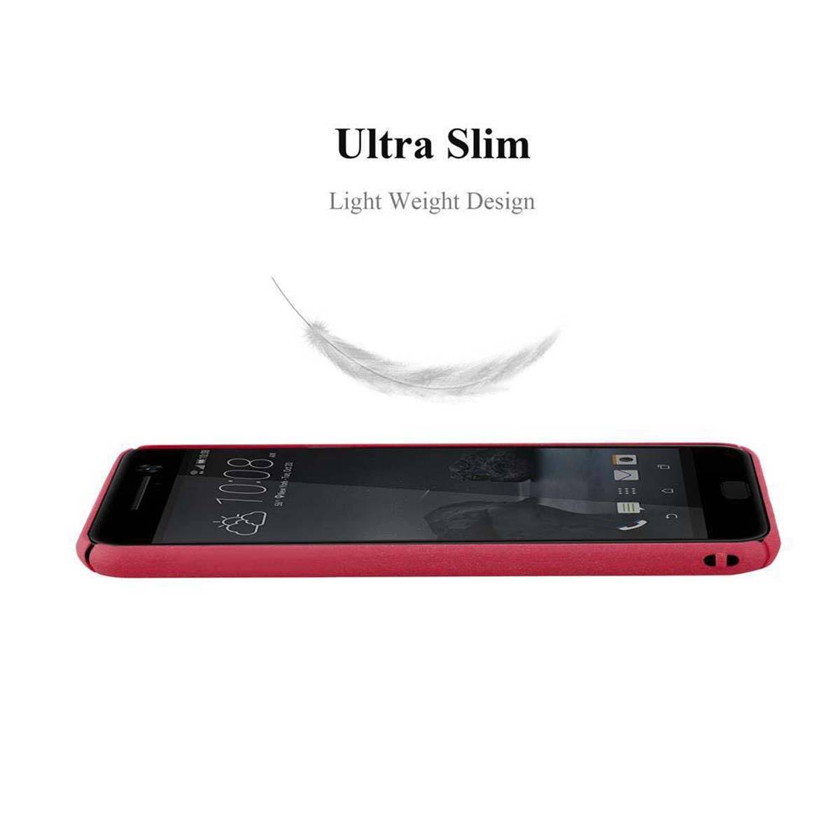 Cadorabo Schutzhülle für HTC ONE M10 Hülle in Rot Etui Hard Case Handyhülle Cover