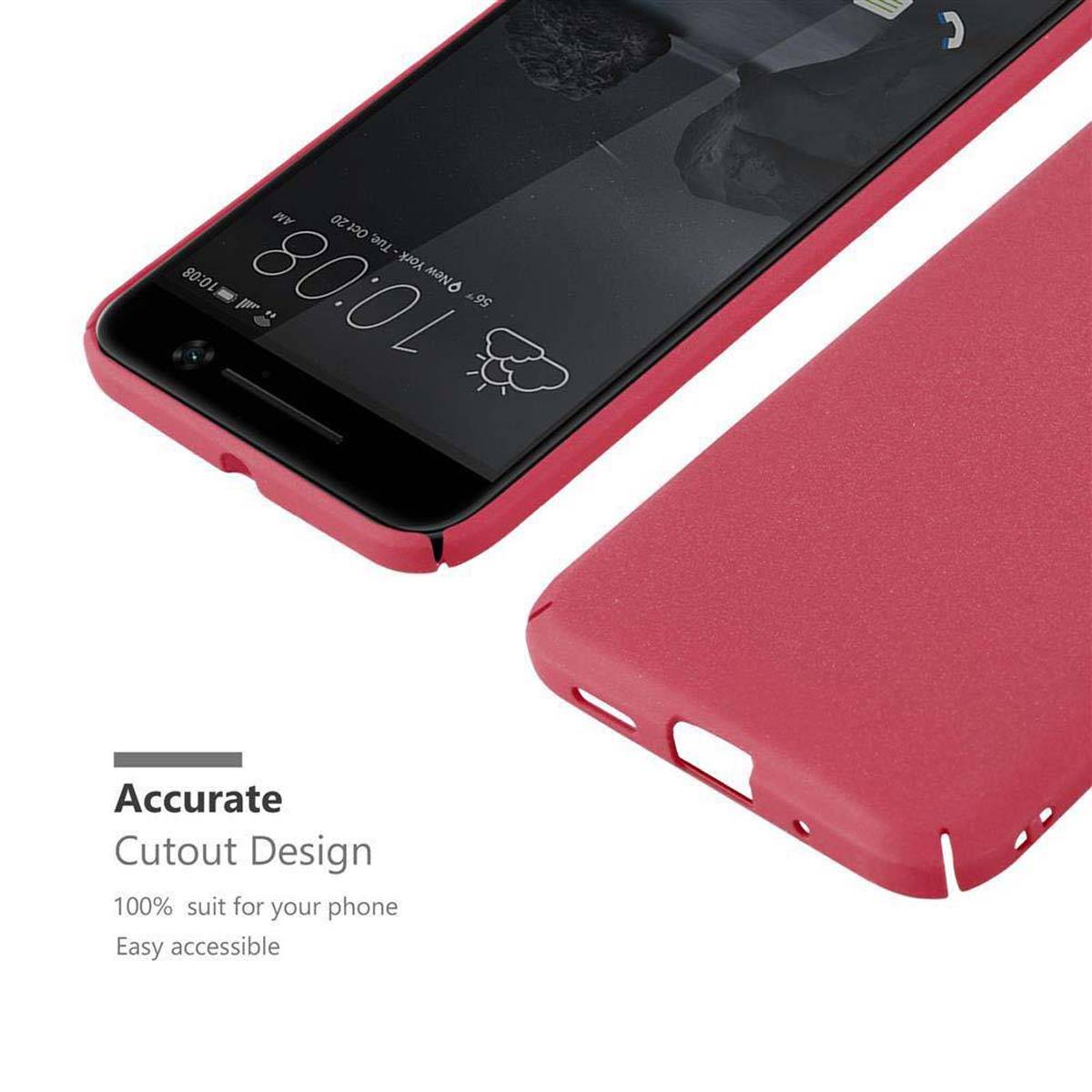 Cadorabo Schutzhülle für HTC ONE M10 Hülle in Rot Etui Hard Case Handyhülle Cover