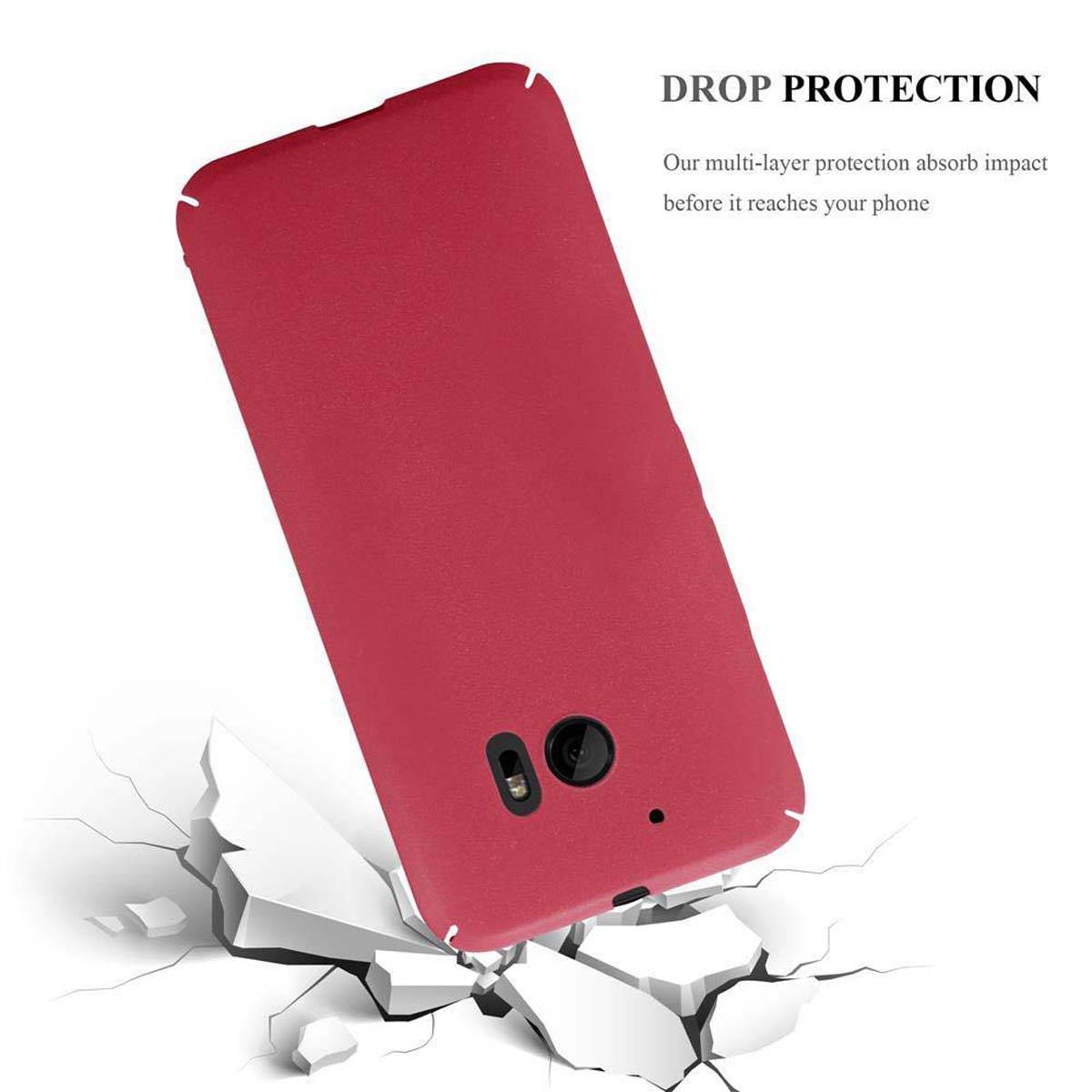 Cadorabo Schutzhülle für HTC ONE M10 Hülle in Rot Etui Hard Case Handyhülle Cover