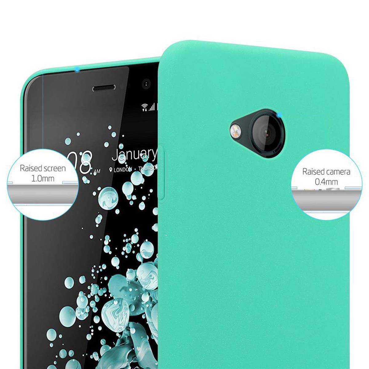 Cadorabo Schutzhülle für HTC U PLAY Hülle in Grün Etui Hard Case Handyhülle Cover