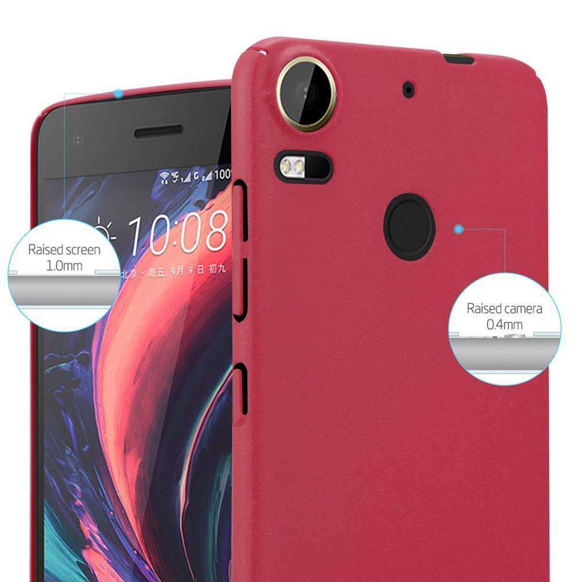 Cadorabo Schutzhülle für HTC Desire 10 PRO Hülle in Rot Etui Hard Case Handyhülle Cover