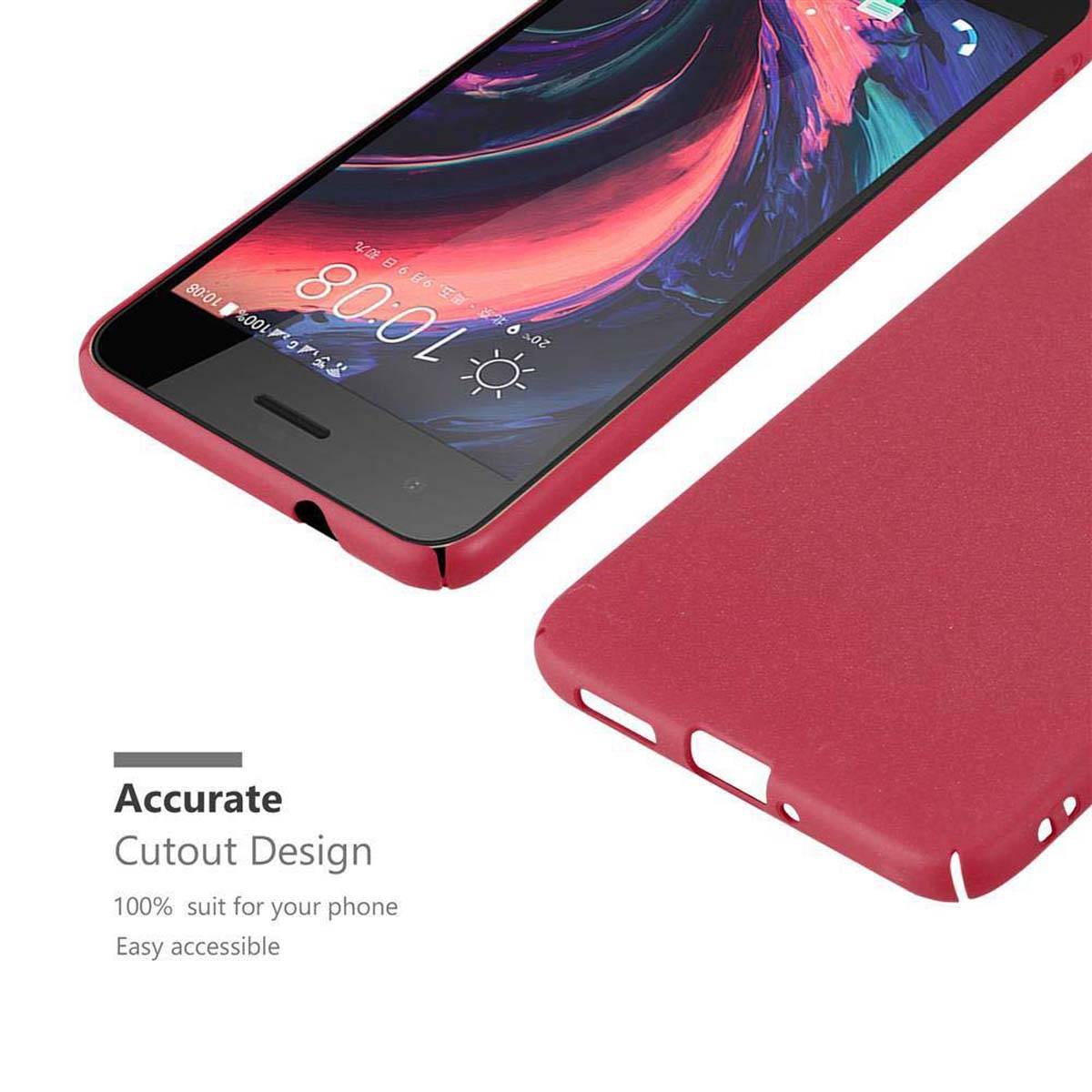 Cadorabo Schutzhülle für HTC Desire 10 PRO Hülle in Rot Etui Hard Case Handyhülle Cover