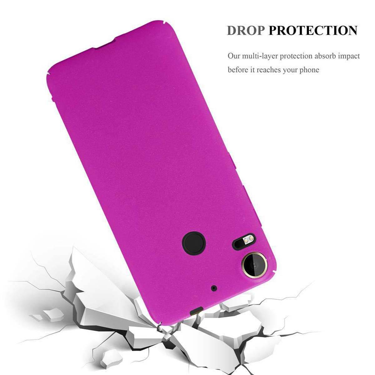 Cadorabo Schutzhülle für HTC Desire 10 PRO Hülle in Pink Etui Hard Case Handyhülle Cover