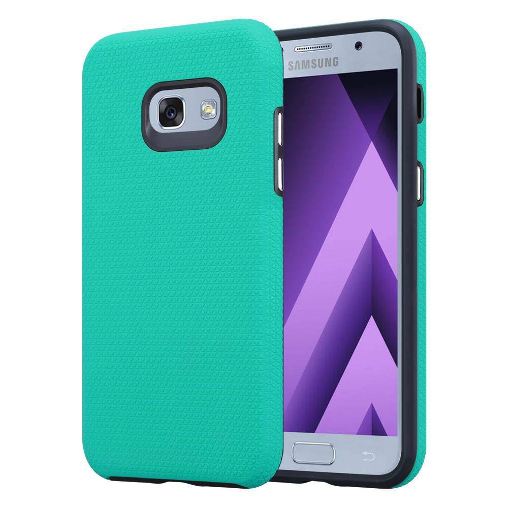 Cadorabo Schutzhülle für Samsung Galaxy A3 2017 Hülle in Türkis Outdoor Etui Hybrid Handyhülle extra Grip Anti Rutsch