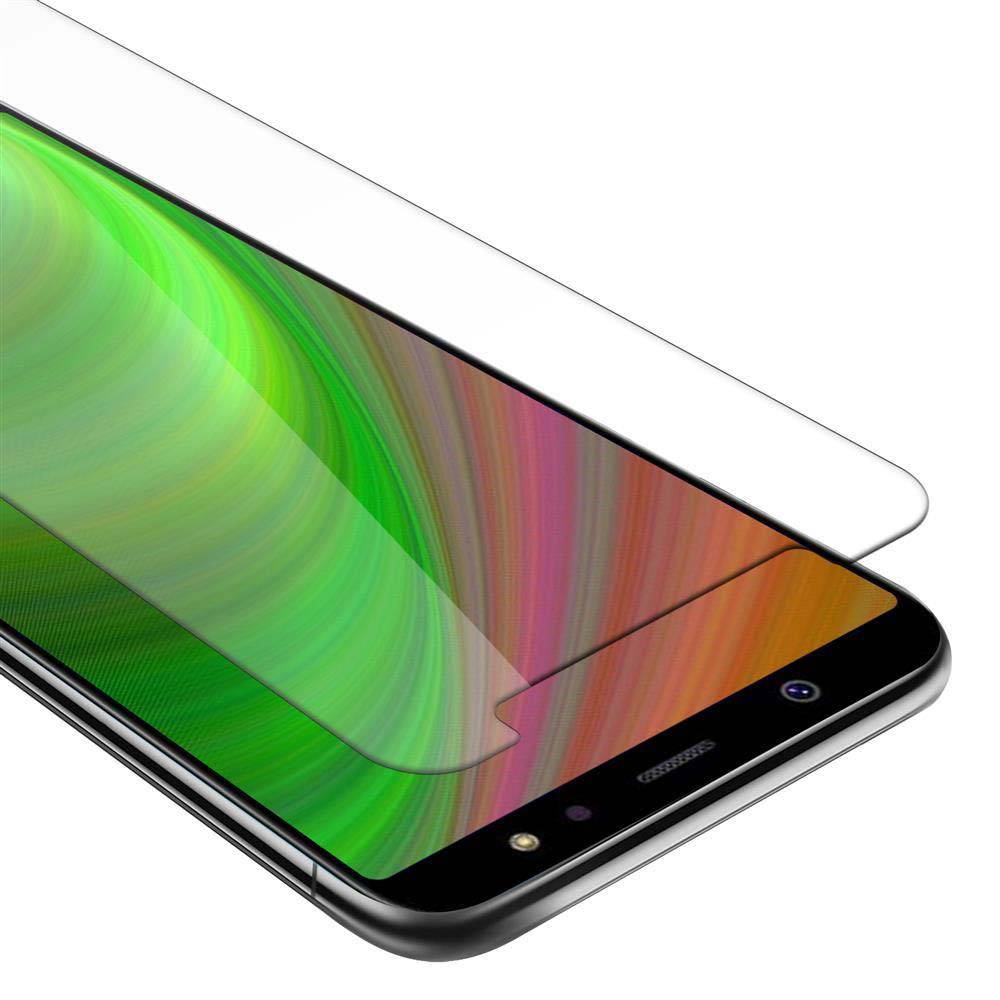 Cadorabo Panzer Folie für Samsung Galaxy A6 2018 Schutzfolie in Transparent Gehärtetes Tempered Display-Schutzglas