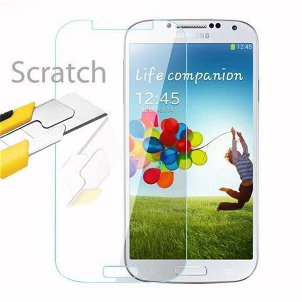 Cadorabo Panzer Folie für Samsung Galaxy S4 - Schutzfolie in KRISTALL KLAR - Gehärtetes (Tempered) Display-Schutzglas in 9H Härte mit 3D Touch Komp