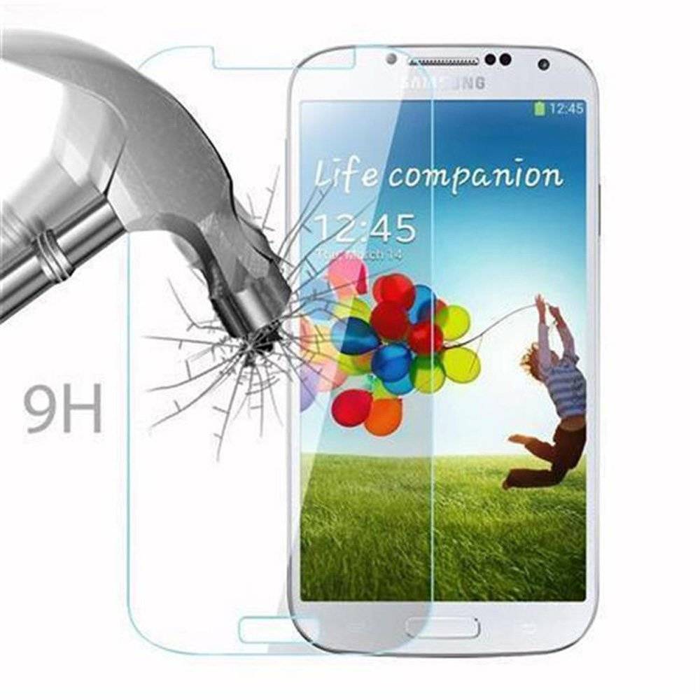 Cadorabo Panzer Folie für Samsung Galaxy S4 - Schutzfolie in KRISTALL KLAR - Gehärtetes (Tempered) Display-Schutzglas in 9H Härte mit 3D Touch Komp