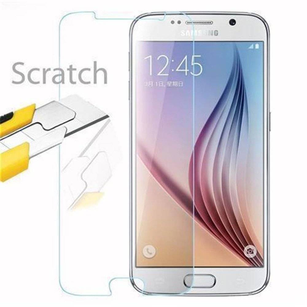 Cadorabo Panzer Folie für Samsung Galaxy S6 - Schutzfolie in KRISTALL KLAR - Gehärtetes (Tempered) Display-Schutzglas in 9H Härte mit 3D Touch Komp