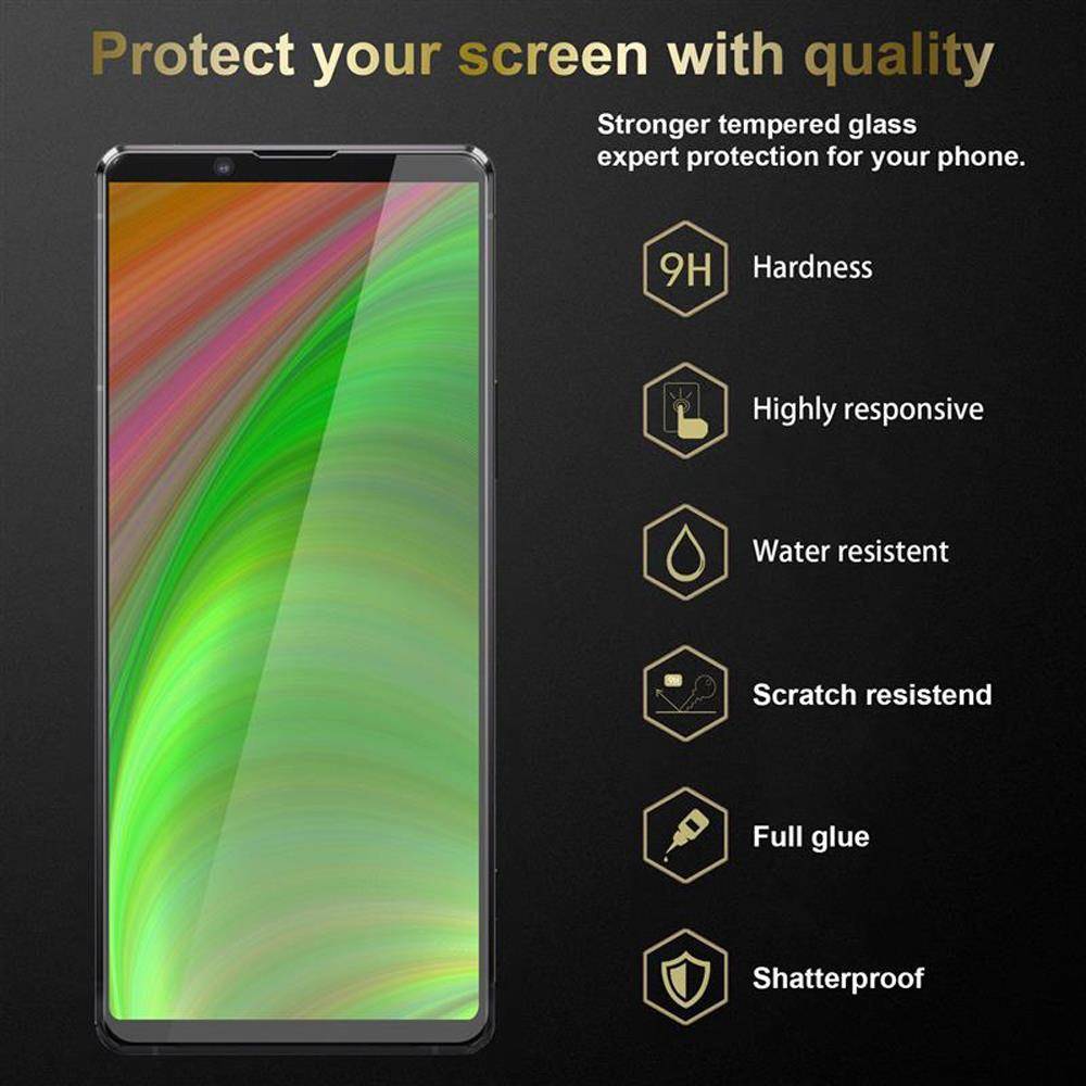 Cadorabo Panzer Folie für Sony Xperia 1 II (2. Version) Schutzfolie in Weiß Gehärtetes Tempered Display-Schutzglas