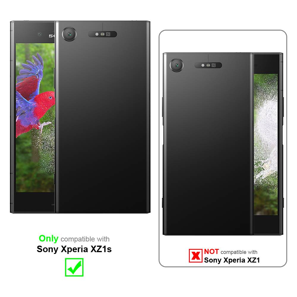 Cadorabo Panzer Folie für Sony Xperia XZ1S Schutzfolie in Transparent Gehärtetes Tempered Display-Schutzglas