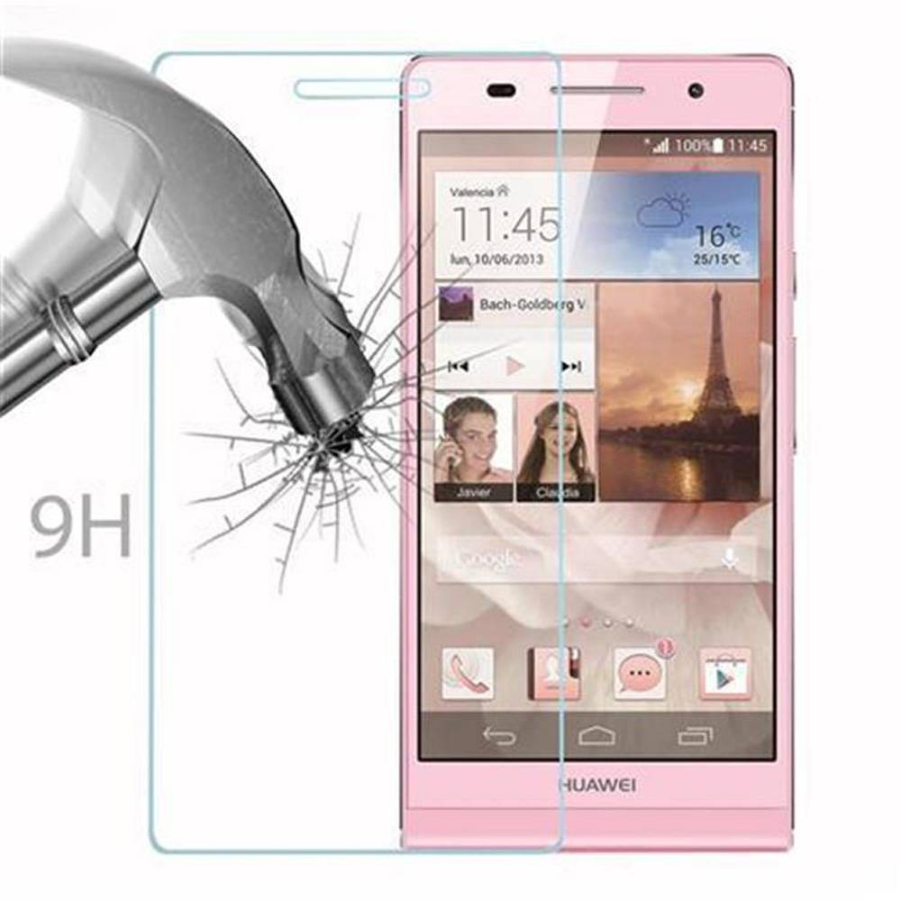 Cadorabo Panzer Folie für Huawei P6 Schutzfolie in Transparent Gehärtetes Tempered Display-Schutzglas