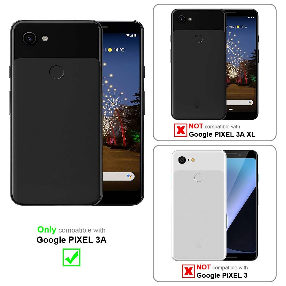 Cadorabo Panzer Folie für Google Pixel 3A Schutzfolie in Transparent Gehärtetes Tempered Display-Schutzglas