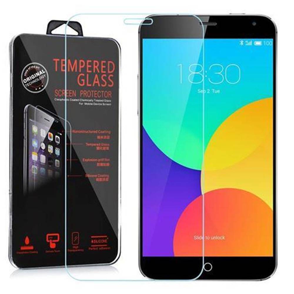 Cadorabo Panzer Folie für MEIZU MX 4 Schutzfolie in Transparent Gehärtetes Tempered Display-Schutzglas