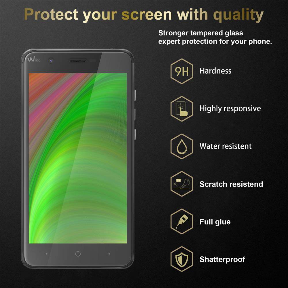 Cadorabo Panzer Folie für WIKO HARRY 3 Schutzfolie in Transparent Gehärtetes Tempered Display-Schutzglas