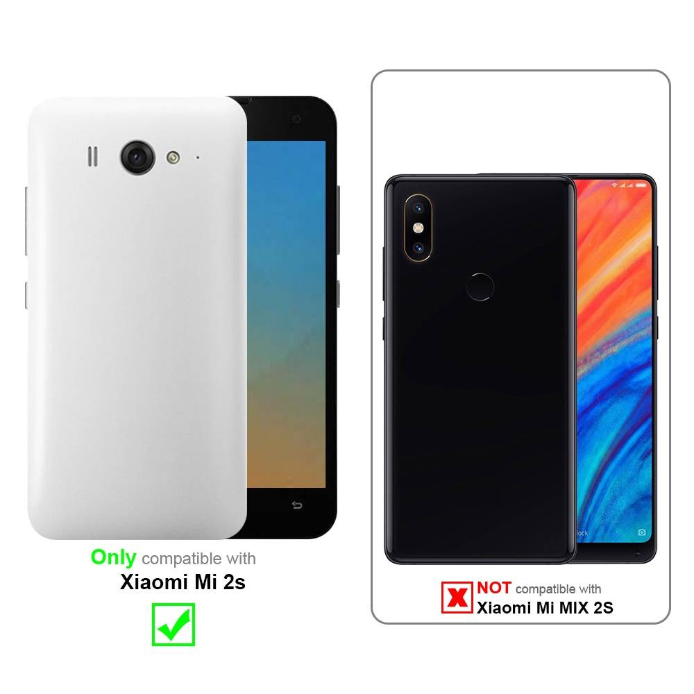 Cadorabo Panzer Folie für Xiaomi 2s Schutzfolie in Transparent Gehärtetes Tempered Display-Schutzglas