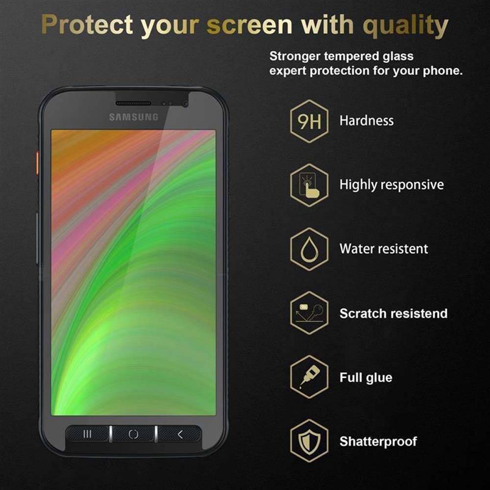 Cadorabo Panzer Folie für Samsung Galaxy XCover 4s Schutzfolie in Transparent Gehärtetes Tempered Display-Schutzglas