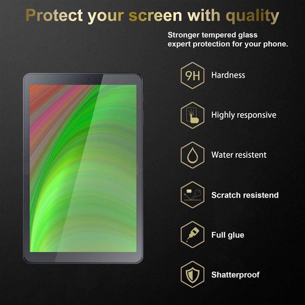Cadorabo Panzer Folie für Samsung Galaxy Tab A(10.5") in Weiß Schutzfolie Tablet Gehärtetes Tempered Display-Schutzglas