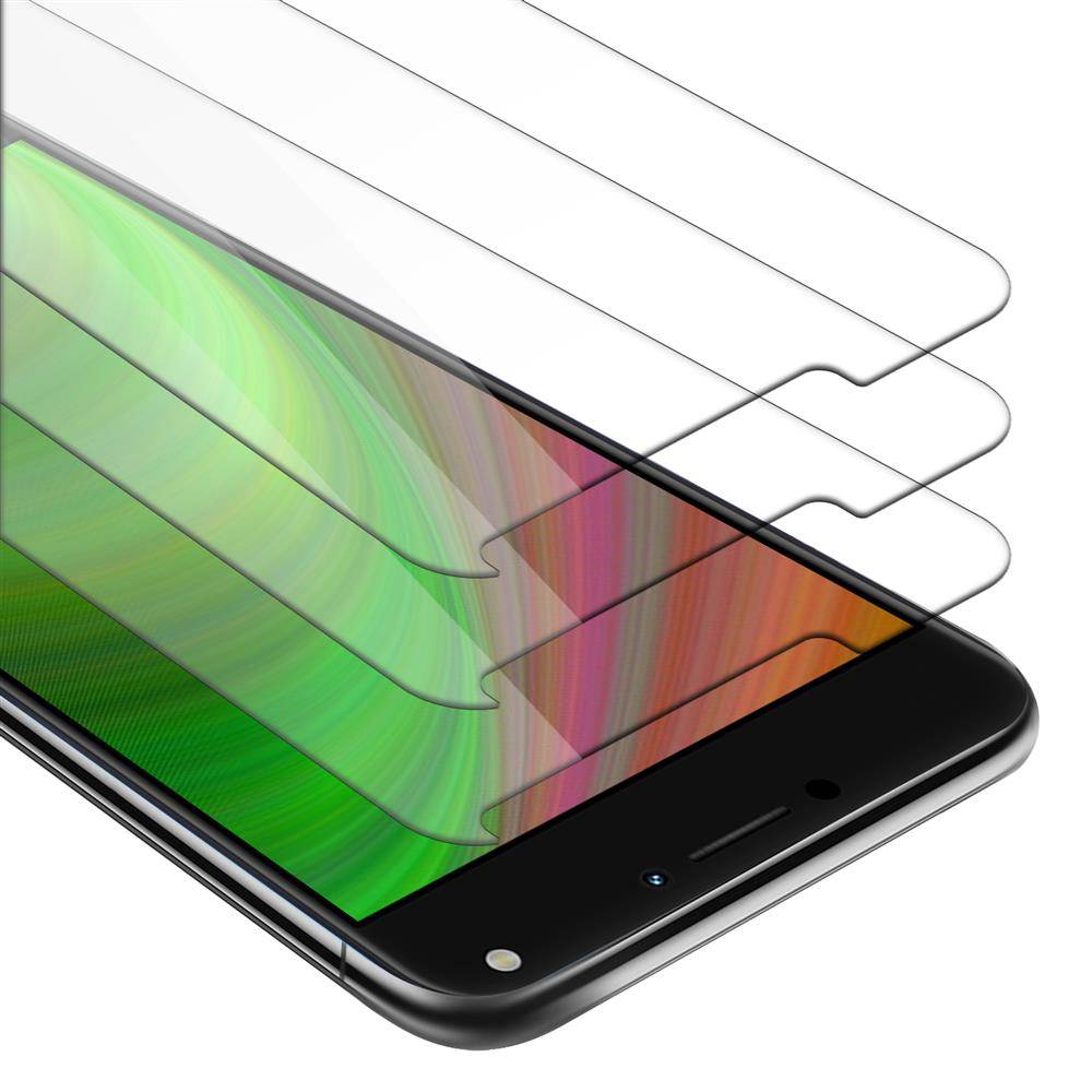 Cadorabo 3x Panzer Folie für Asus ZenFone 4 MAX Schutzfolie in Transparent Folie Tempered Display-Schutzglas