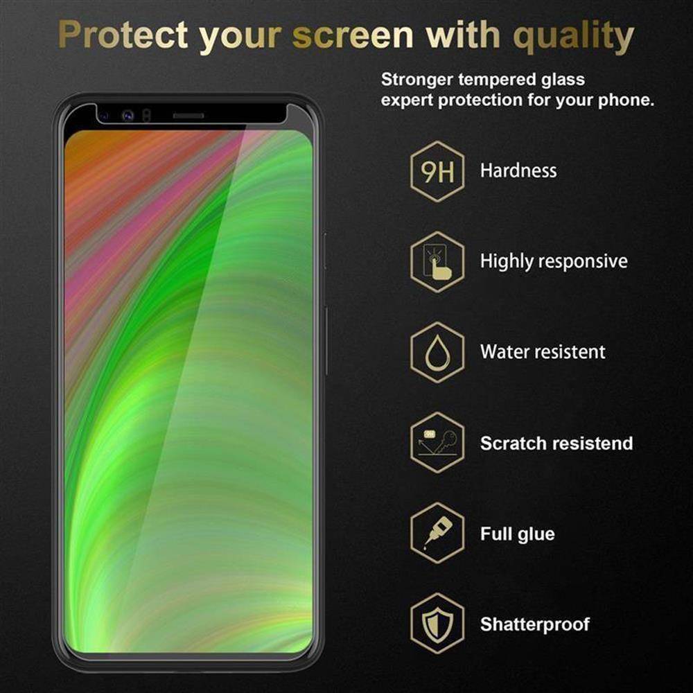 Cadorabo 3x Panzer Folie für Google Pixel 4 Schutzfolie in Transparent Folie Tempered Display-Schutzglas