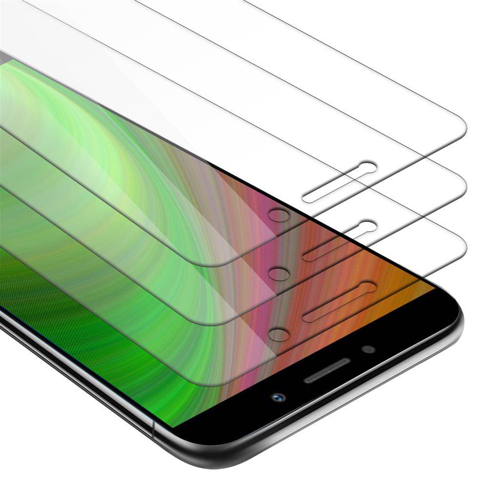 Cadorabo 3x Panzer Folie für Honor 6X Schutzfolie in Transparent Folie Tempered Display-Schutzglas
