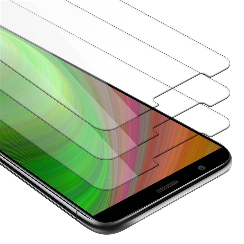 Cadorabo 3x Panzer Folie für Honor 7X Schutzfolie in Transparent Folie Tempered Display-Schutzglas