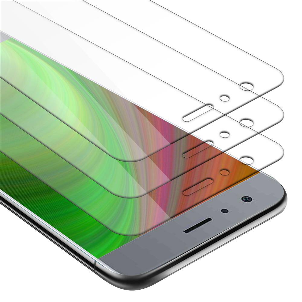 Cadorabo 3x Panzer Folie für Honor 9 Schutzfolie in Transparent Folie Tempered Display-Schutzglas