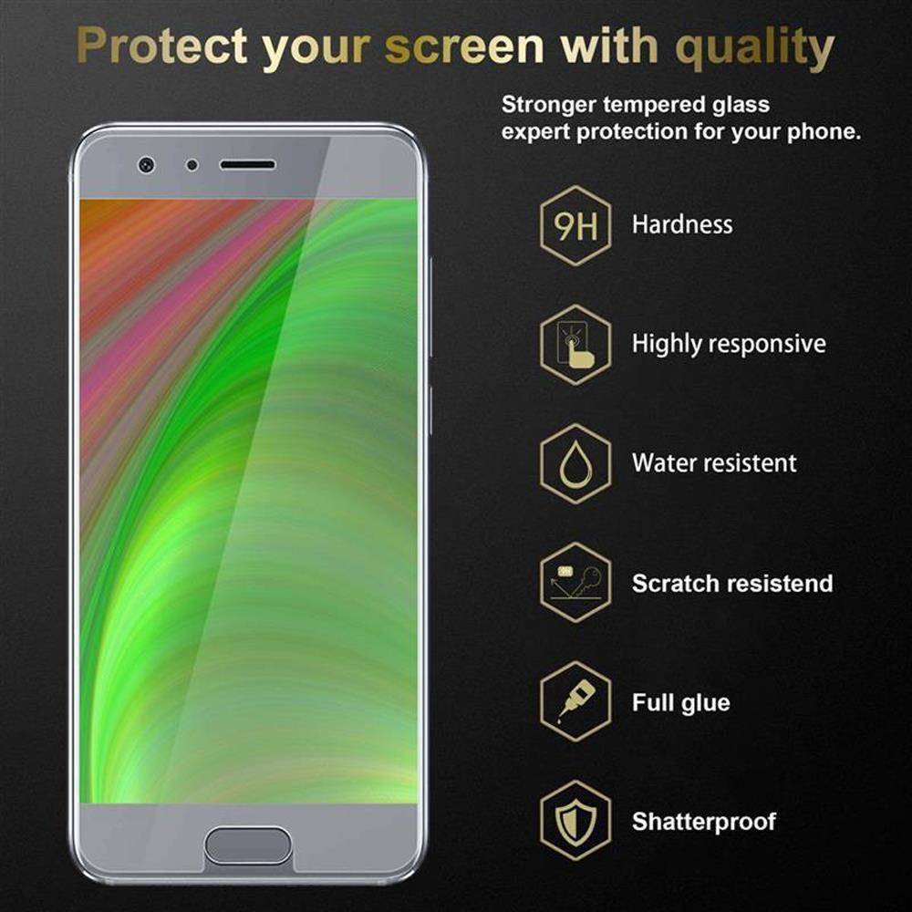 Cadorabo 3x Panzer Folie für Honor 9 Schutzfolie in Transparent Folie Tempered Display-Schutzglas