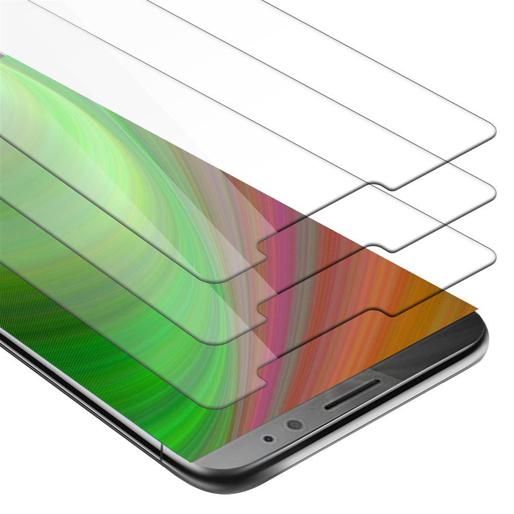 Cadorabo 3x Panzer Folie für Huawei MATE 8 Schutzfolie in Transparent Folie Tempered Display-Schutzglas