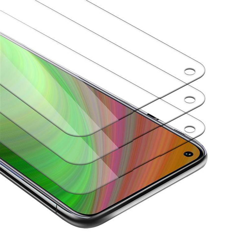 Cadorabo 3x Panzer Folie für Huawei Nova 7 Se Schutzfolie in Weiß Folie Tempered Display-Schutzglas