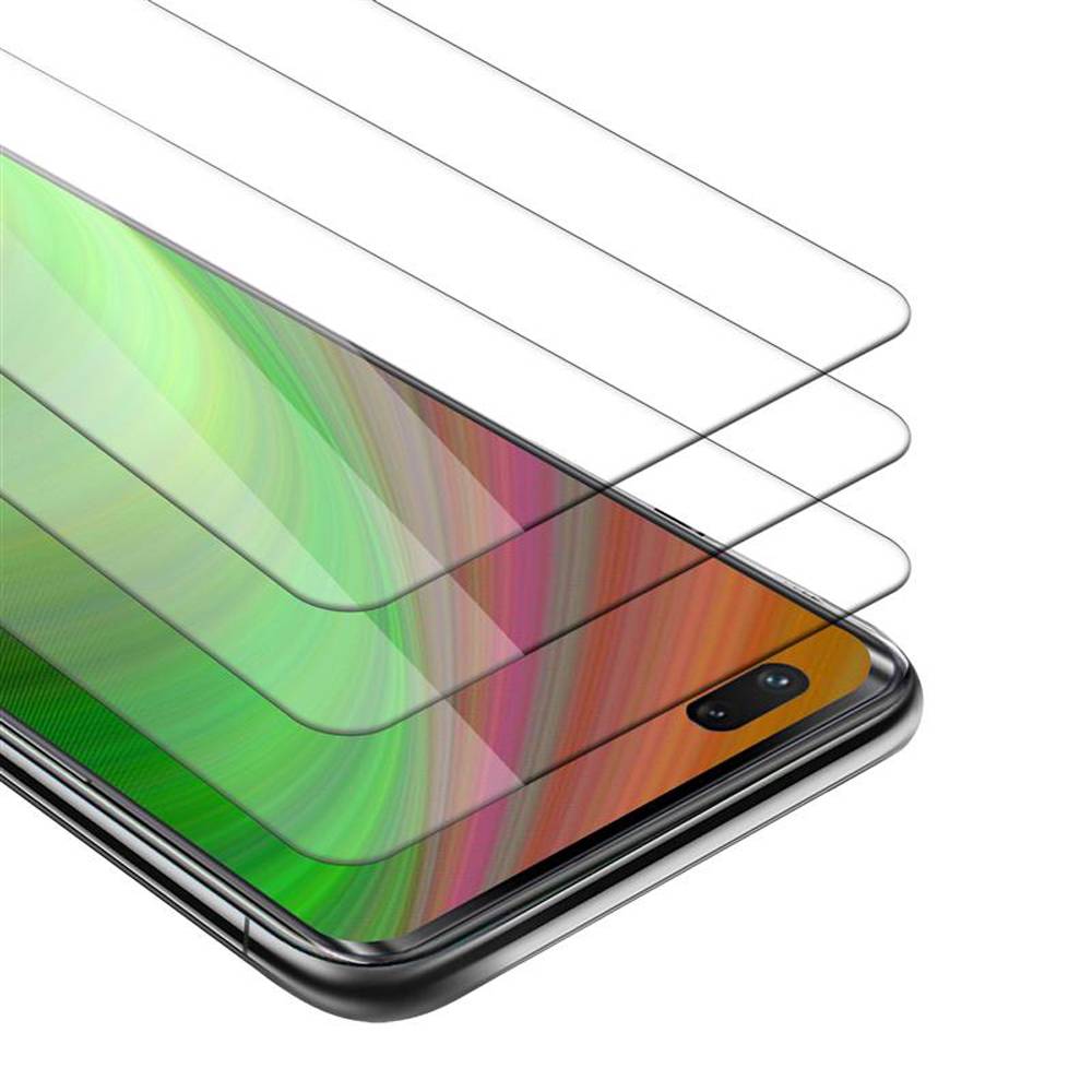 Cadorabo 3x Panzer Folie für Huawei Nova 7 pro 5G Schutzfolie in Weiß Folie Tempered Display-Schutzglas