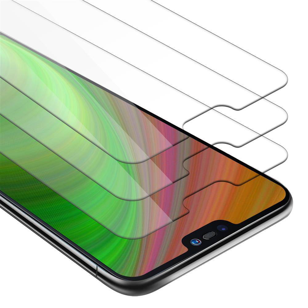 Cadorabo 3x Panzer Folie für Huawei P20 LITE Schutzfolie in Transparent Folie Tempered Display-Schutzglas