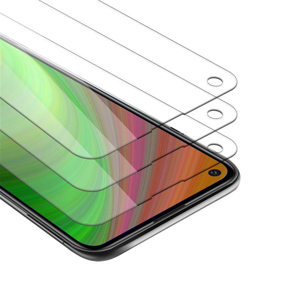 Cadorabo 3x Panzer Folie für Huawei P40 lite E Schutzfolie in Weiß Folie Tempered Display-Schutzglas