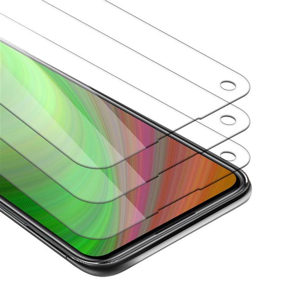 Cadorabo 3x Panzer Folie für Huawei P40 lite/nova 7i Schutzfolie in Weiß Folie Tempered Display-Schutzglas