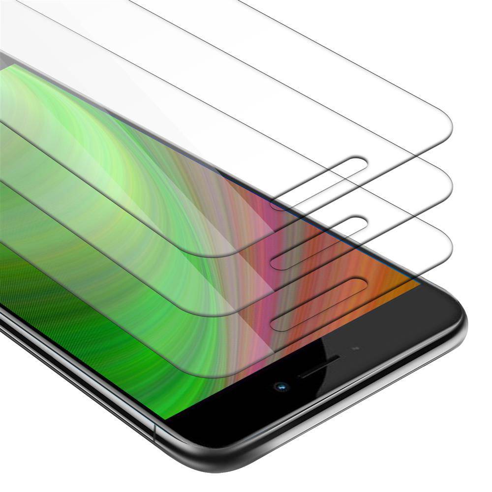 Cadorabo 3x Panzer Folie für Huawei P8 LITE 2017 Schutzfolie in Transparent Folie Tempered Display-Schutzglas