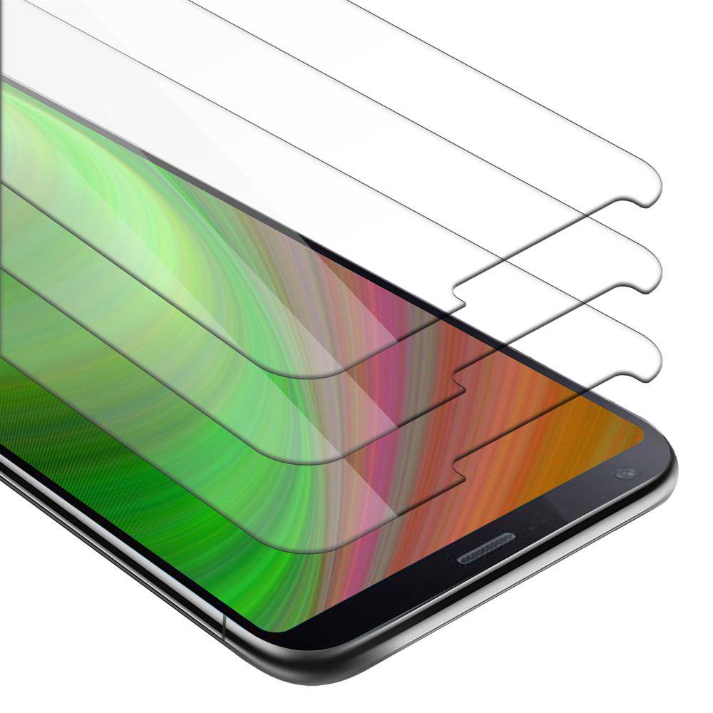 Cadorabo 3x Panzer Folie für LG G6 Schutzfolie in Transparent Folie Tempered Display-Schutzglas