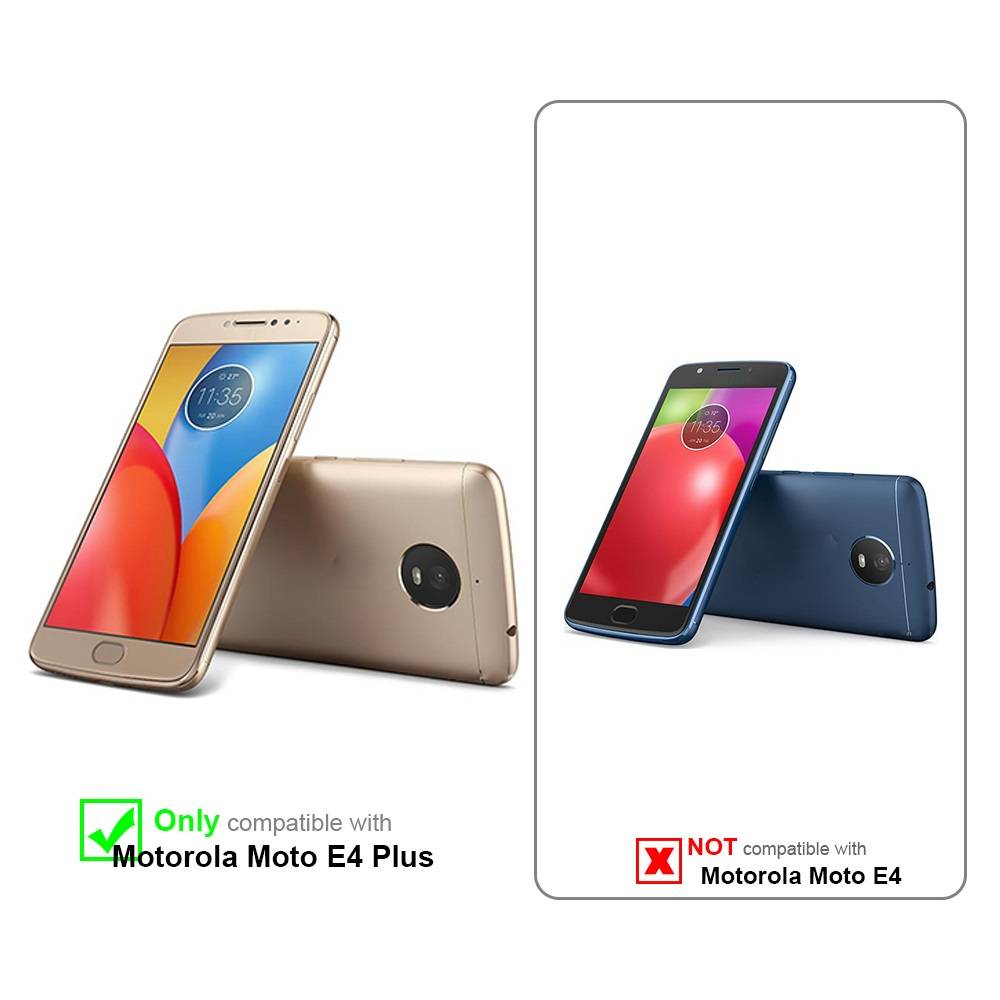 Cadorabo 3x Panzer Folie für Motorola MOTO E4 PLUS Schutzfolie in Transparent Folie Tempered Display-Schutzglas