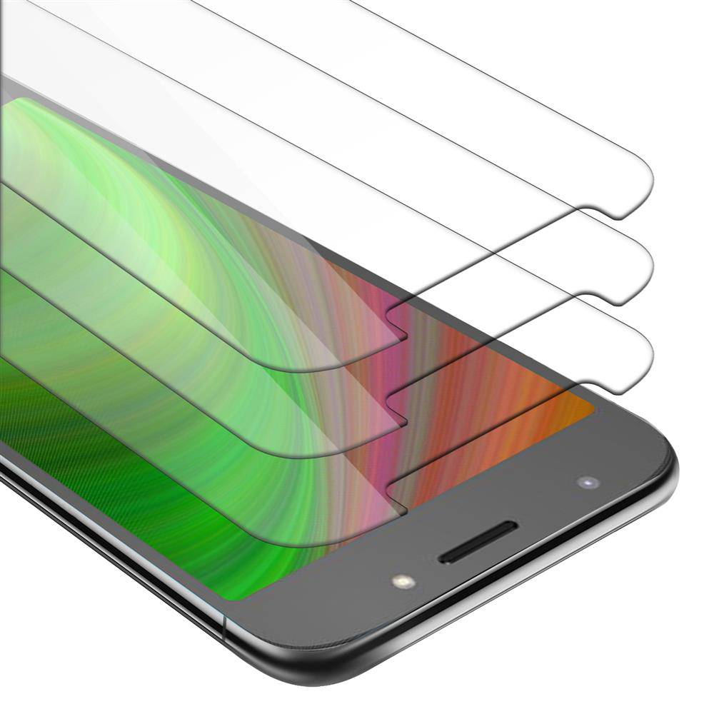 Cadorabo 3x Panzer Folie für Motorola MOTO E5 Schutzfolie in Transparent Folie Tempered Display-Schutzglas