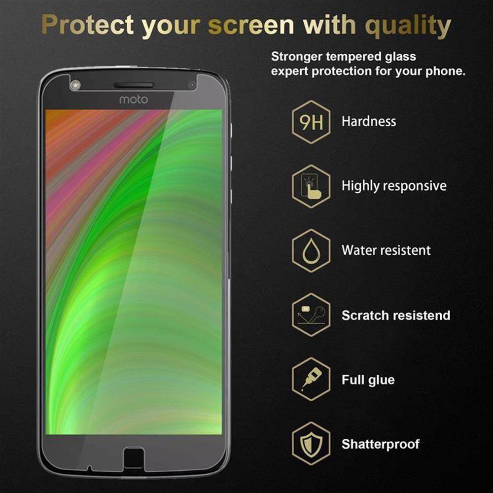 Cadorabo 3x Panzer Folie für Motorola MOTO Z PLAY Schutzfolie in Transparent Folie Tempered Display-Schutzglas